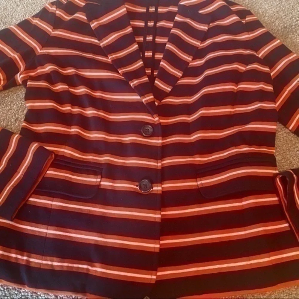Striped J. Crew cotton blazer